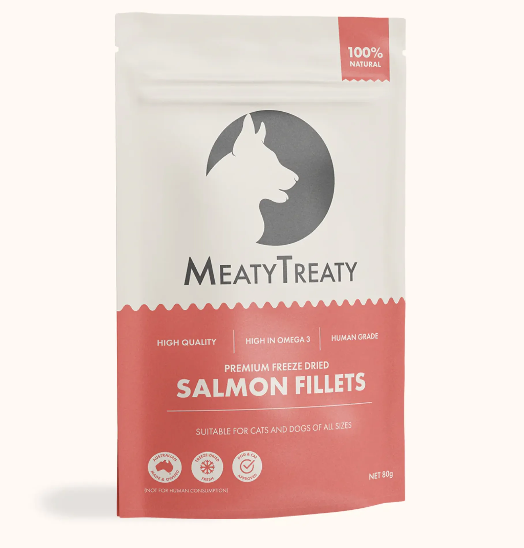 Meaty Treaty Freeze Dried - Salmon Fillet Dog & Cat (80g)