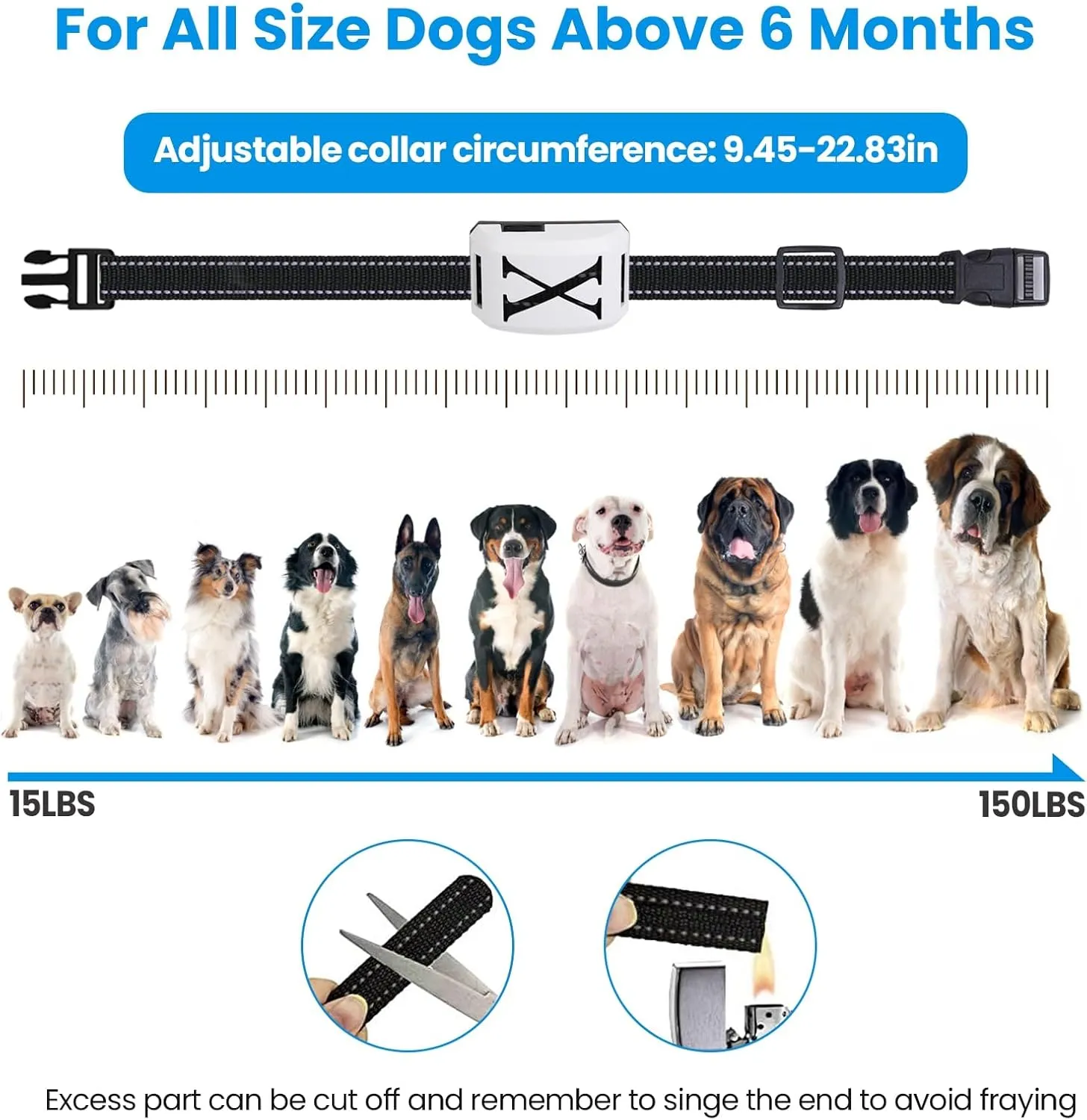 Moclever 2-in-1 Wireless Dog Fence & Remote Training CollarElectric Fence for Dogs w/Adjustable Range (20-850ft), IPX6 Waterproof Receiver,Vibration&Shock Modes,USB Rechargeable for Dogs (15-120lbs)