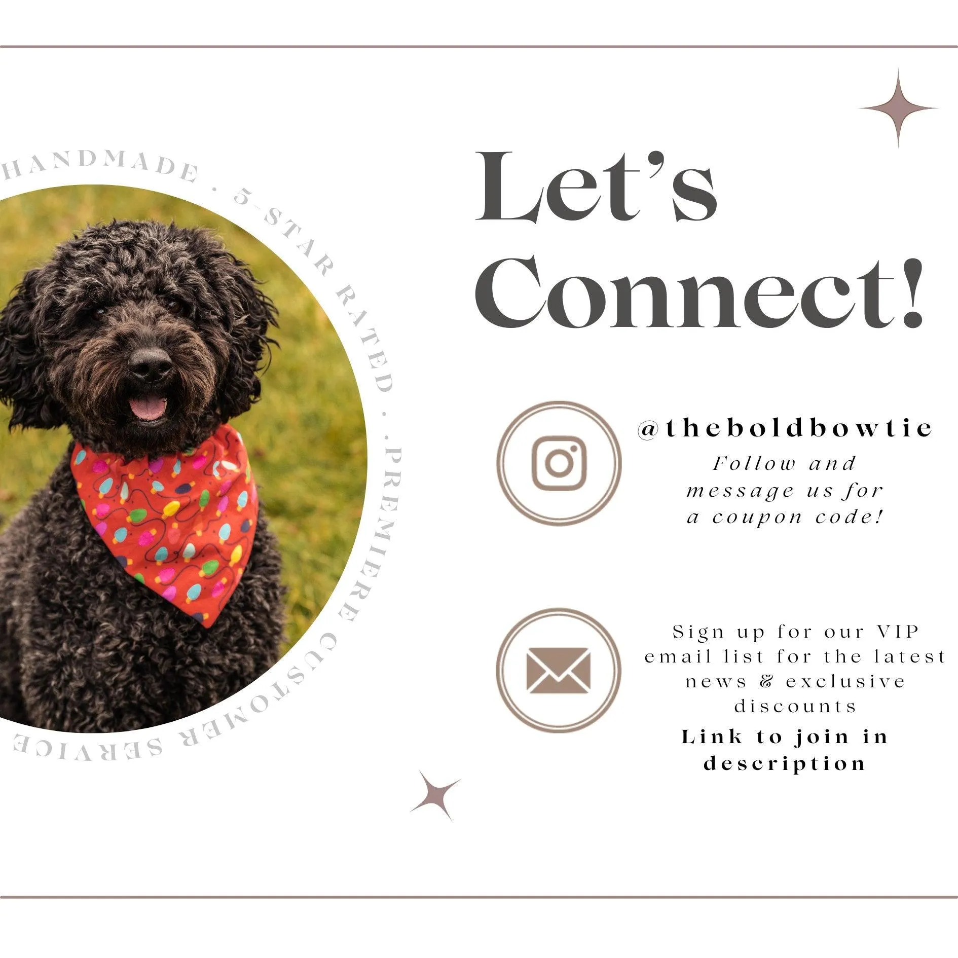 Orange Herringbone Dog Bandana- Orange Plaid (for Cat Bandana too!)