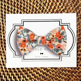Peach Rifle Paper Co Bow Tie for Dog Collar or Cat Collar