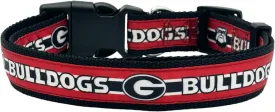 Pets First Collegiate PET Collar New Version Georgia Bulldogs Dog Collar, Size Large. Best Sports Team Color for Dogs & Cats. A Shiny & Colorful Dog & Cat Collar Licensed by The NCAA