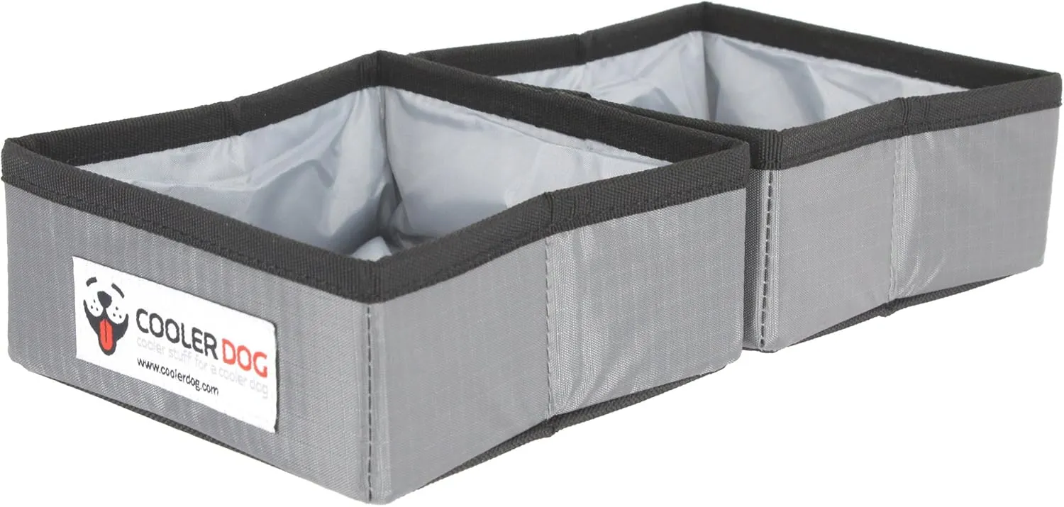 Pocket Bowl Dog - Collapsible, Foldable, Travel Pet Bowl for Food and Water Double Small (24 oz. x2)
