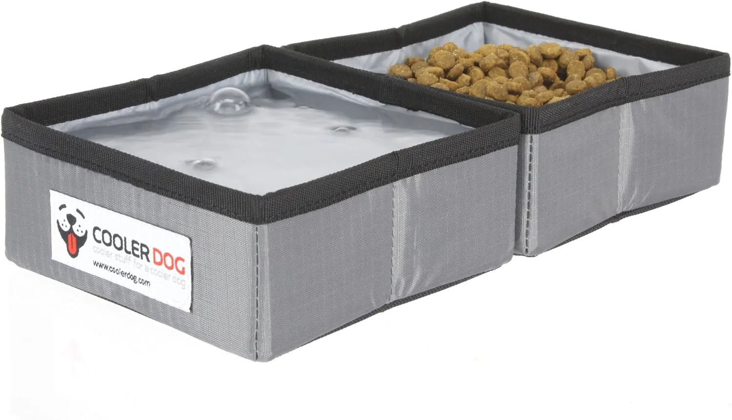 Pocket Bowl Dog - Collapsible, Foldable, Travel Pet Bowl for Food and Water Double Small (24 oz. x2)