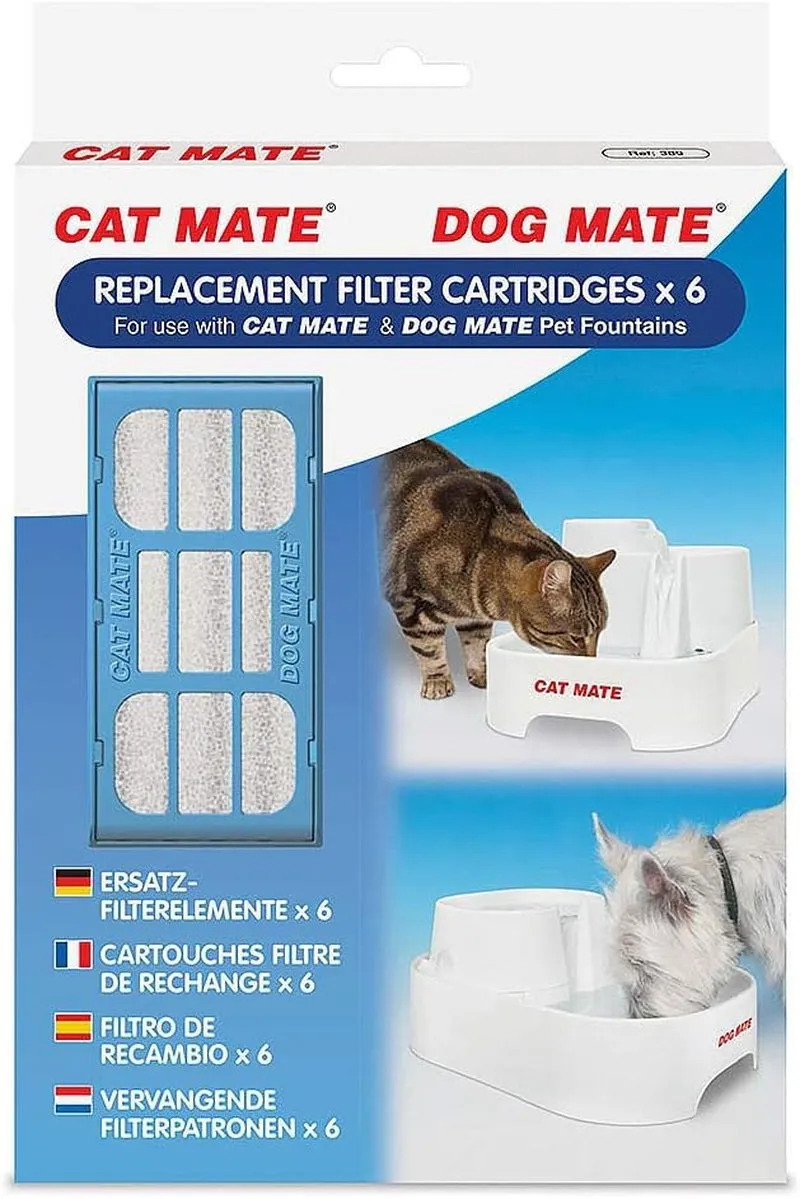 Replacement Filter Cartridge for Pet Fountain 6 Count