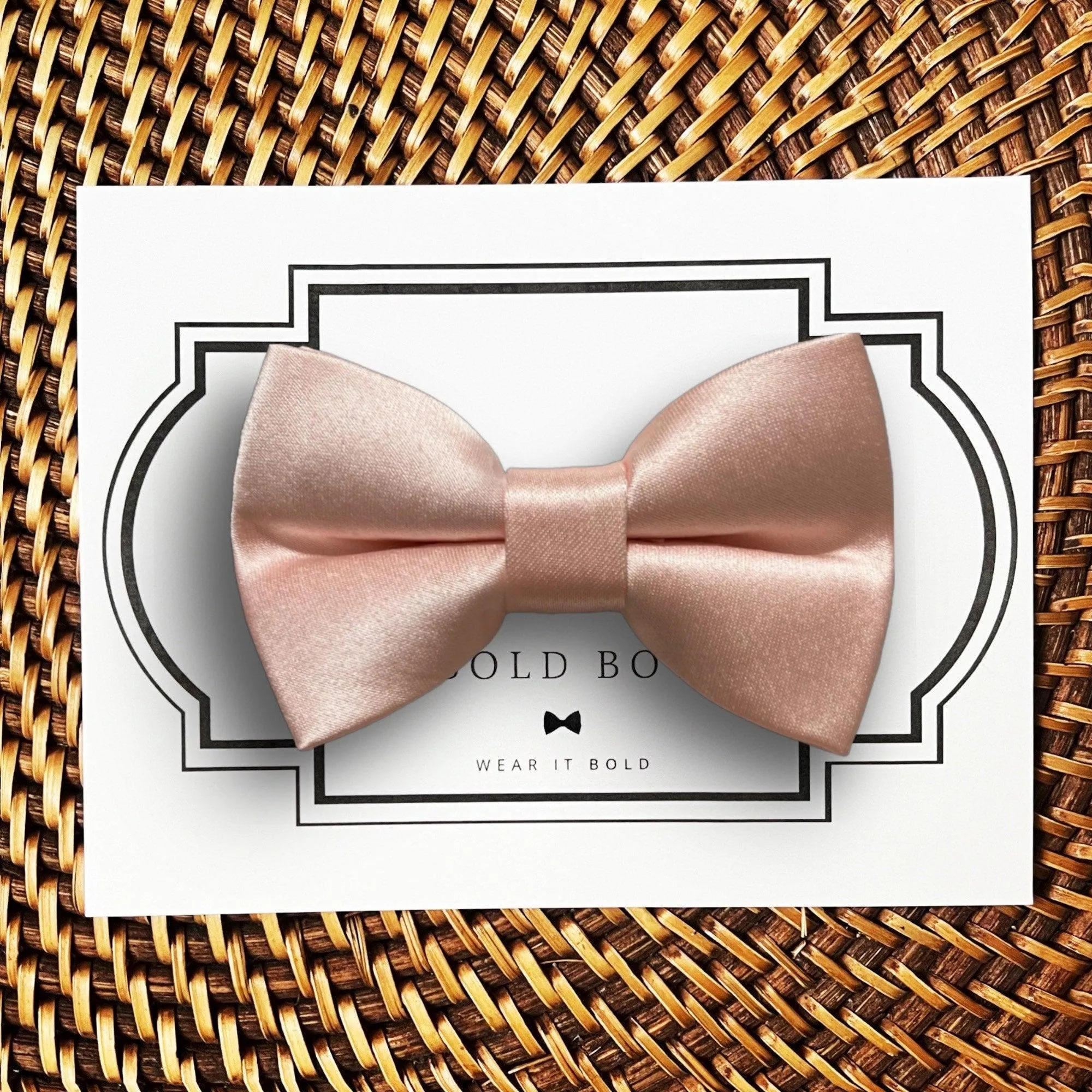 Satin Blush Bow for Dog Collar and Cat Collar