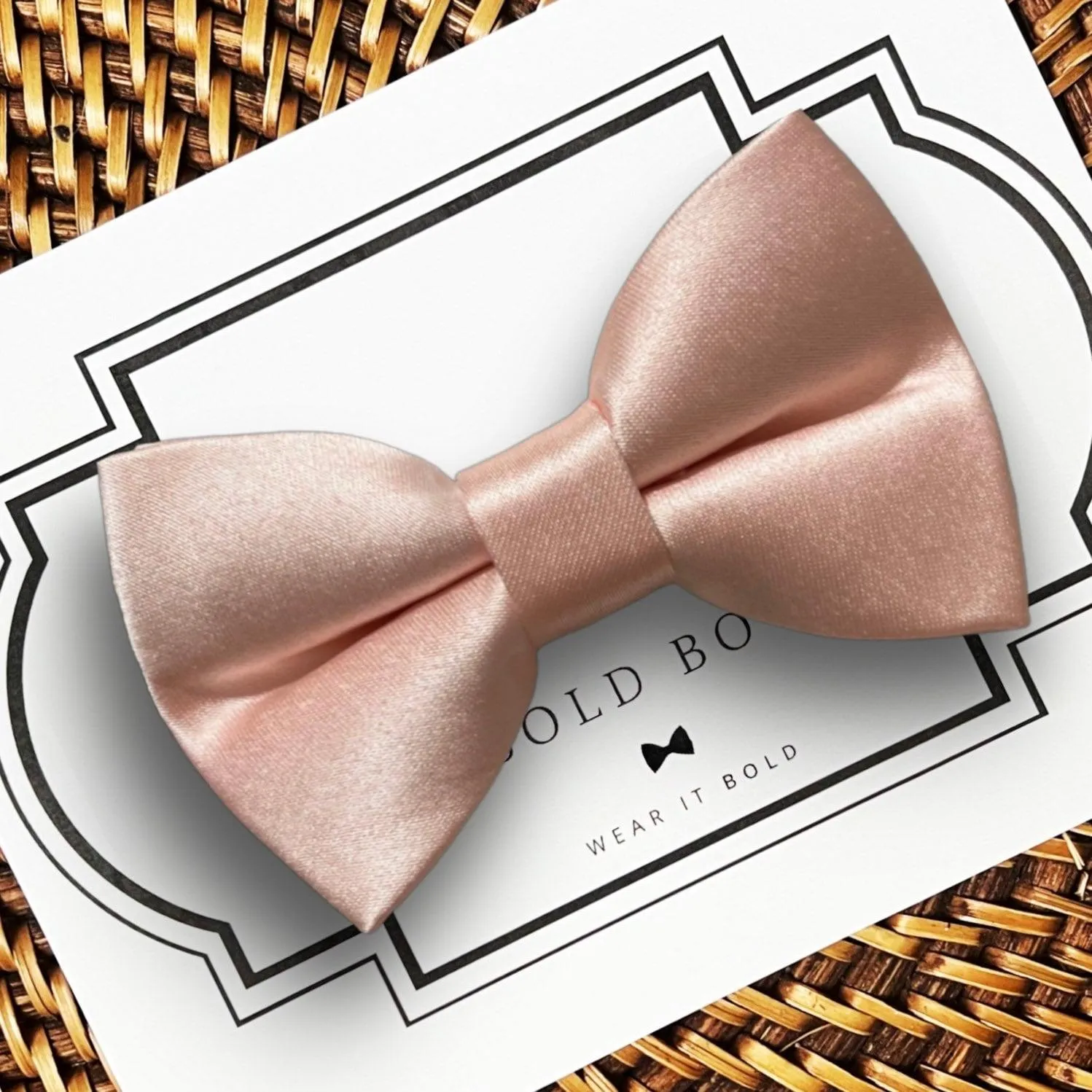 Satin Blush Bow for Dog Collar and Cat Collar