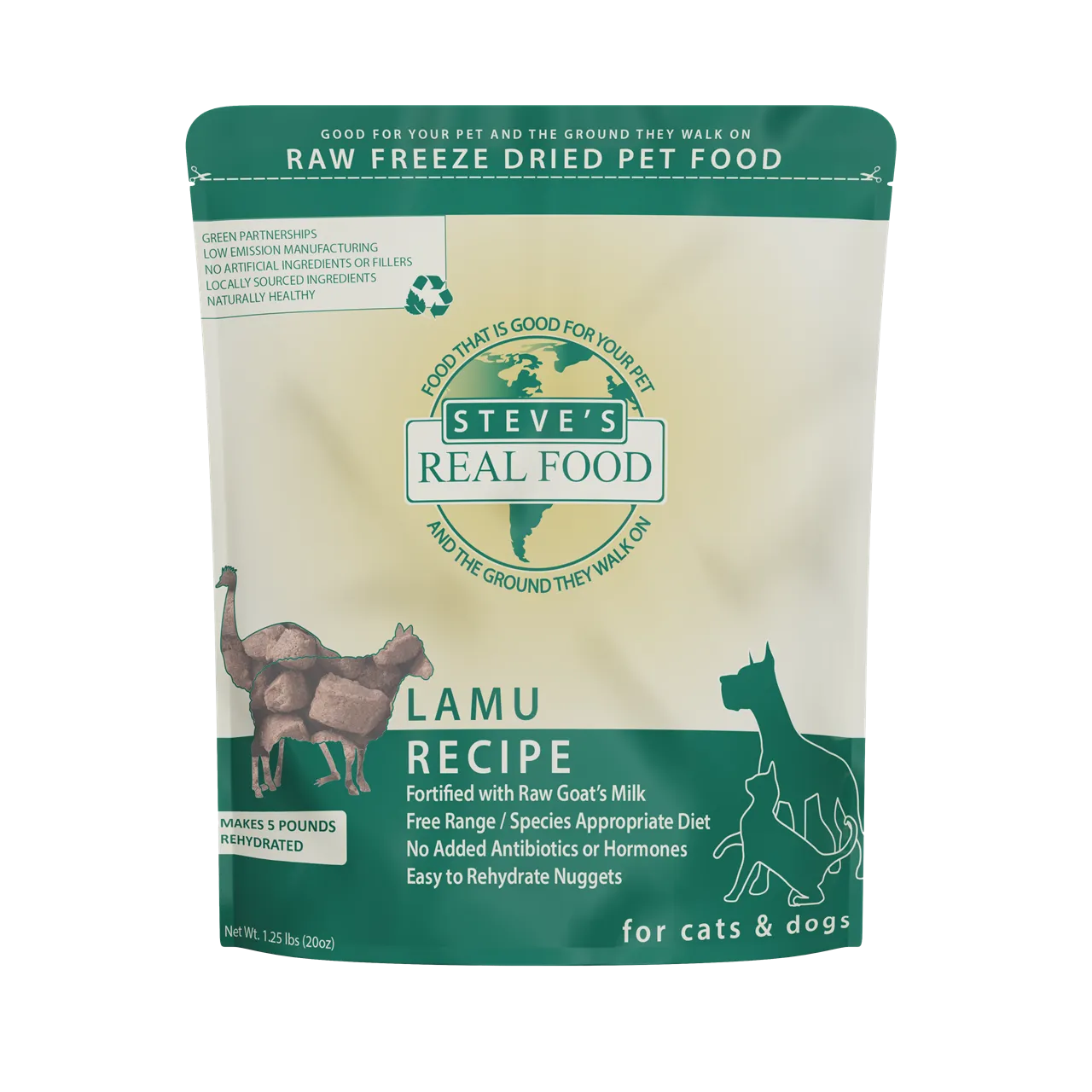 Steve's Real Food Freeze-Dried Raw Dog Food, Lamu Recipe