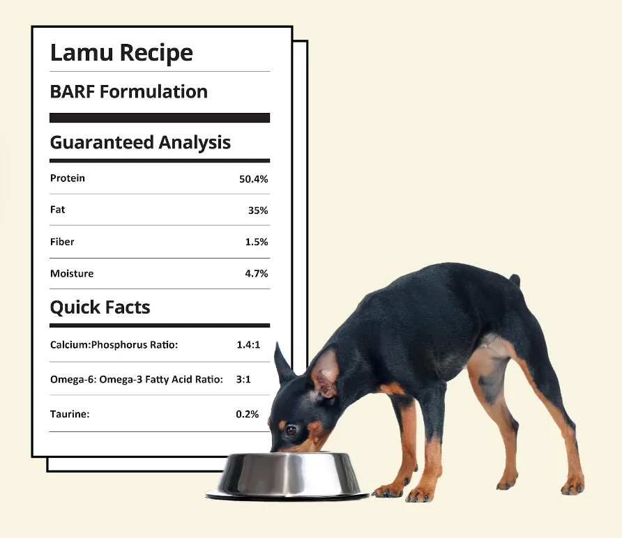 Steve's Real Food Freeze-Dried Raw Dog Food, Lamu Recipe