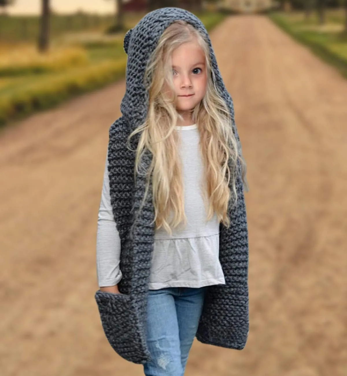 Sumolux Winter Kids Warm Cat Animal Hats Knitted Coif Hood Scarf Beanies for Autumn Winter