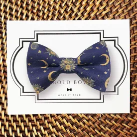 Sun Moon Stars Celestial Bow Tie for Dog Collar or Cat Collar