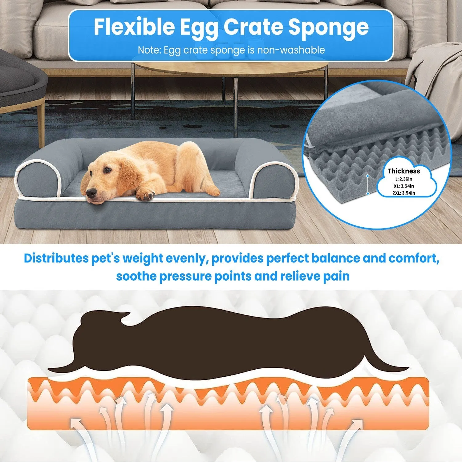 Washable Dog Couch Bed