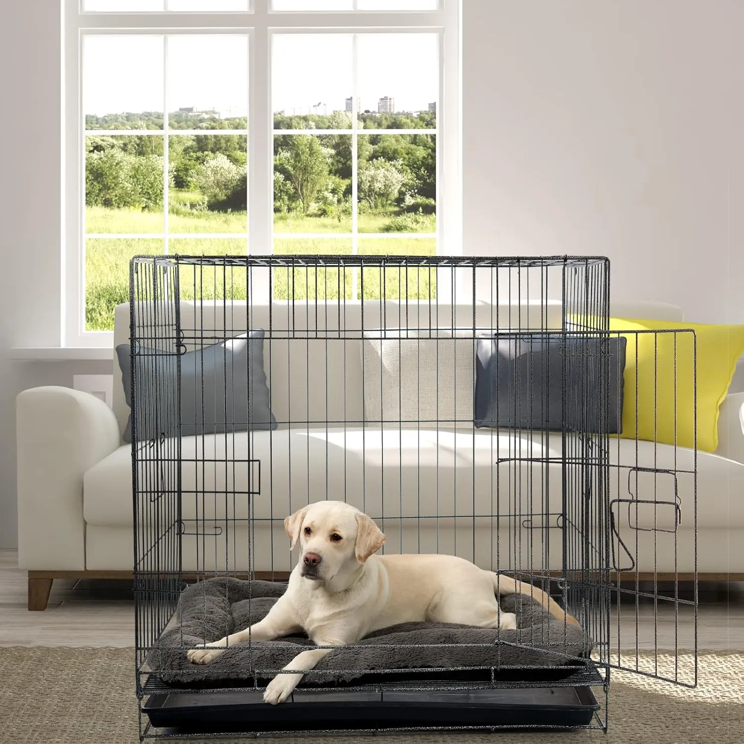 Washable Dog Crate Bed Cushion - Medium Size Dogs, 30 INCH Crate Pad