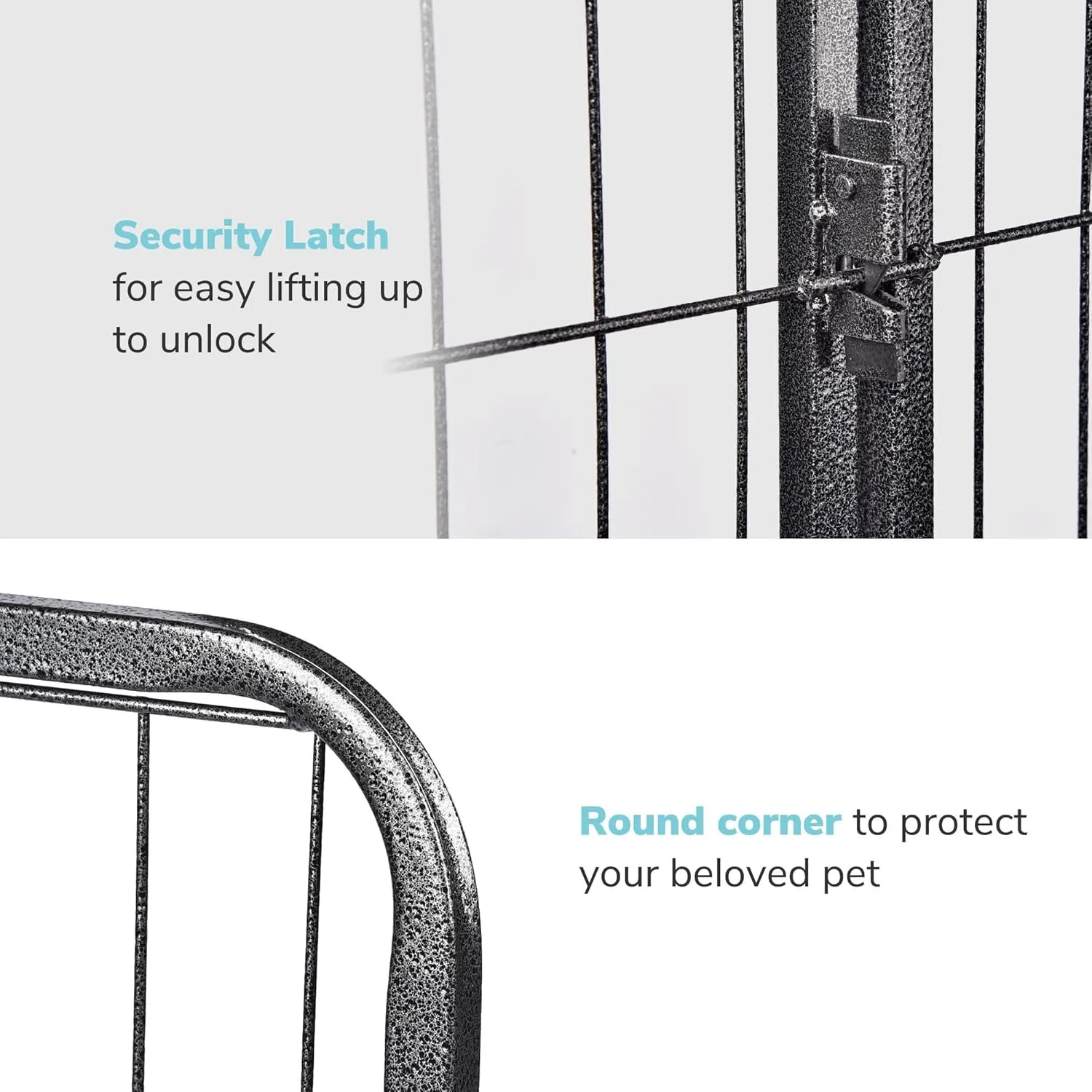 Yescom Dog Playpen Fence Outdoor for Yard, 12 Panels 47 inch Metal Garden Animal Barrier with 2 Doors, Heavy Duty Pet Kennel Exercise Pen for Large Breeds